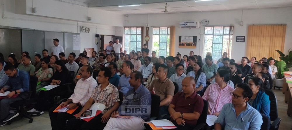 Participants during a 4-day workshop on ‘PARAKH Taxonomy and Development competency Based Question Bank for ITMS organised by the NBSE, Kohima in collaboration with PARAKH-NCERT, Delhi from June 2 – 5 at NBSE, Kohima. (DIPR Photo)